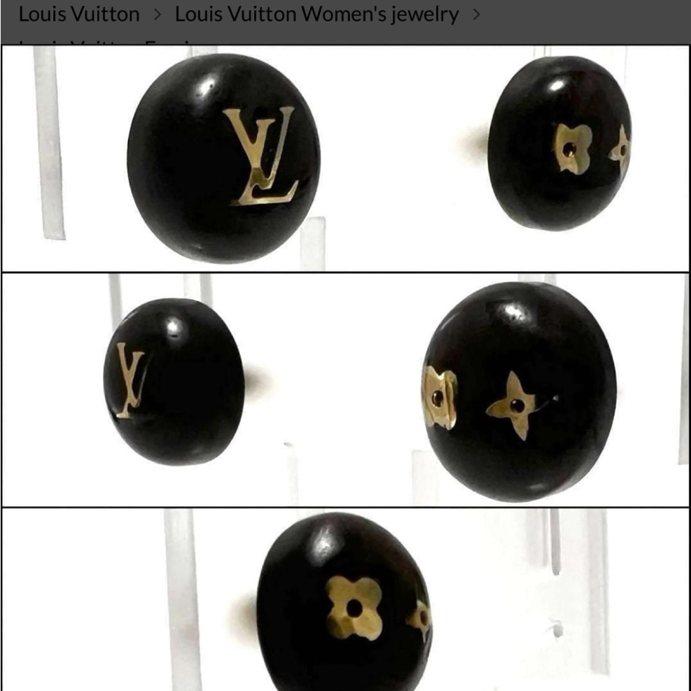 Louis Vuitton Boucle de Reuil Puce Sylvania Earrings Dark brown - Picture 8 of 12